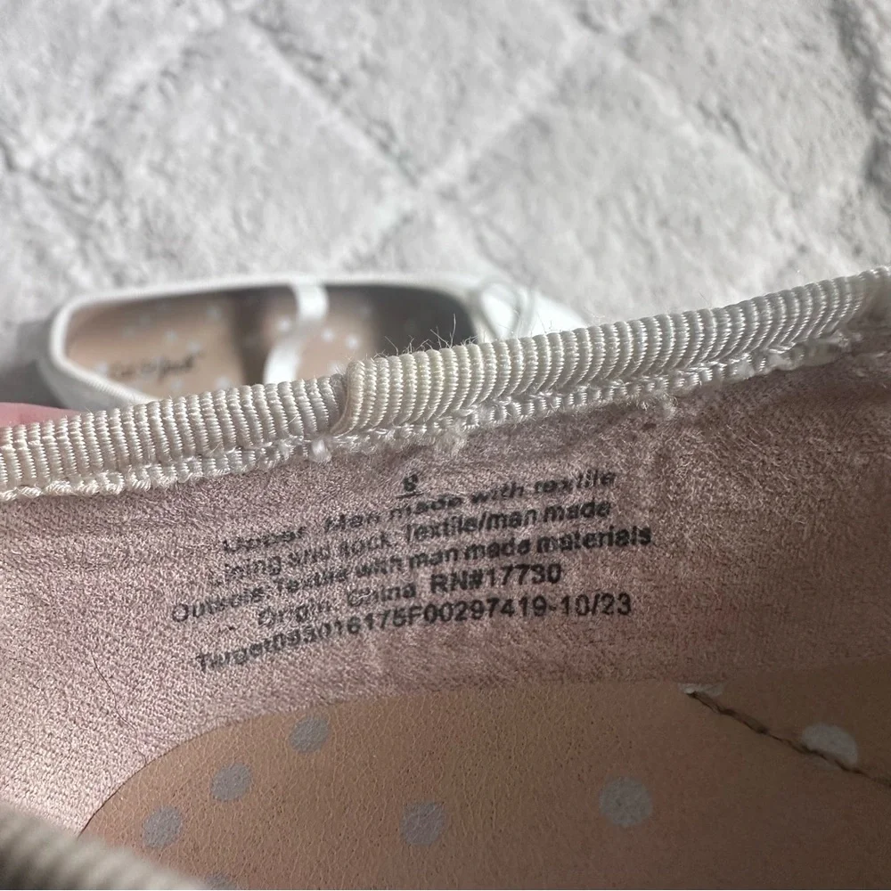 Cat & Jack | White Toddler Nora 2.0 Classic Ballet Flats | Size 9
